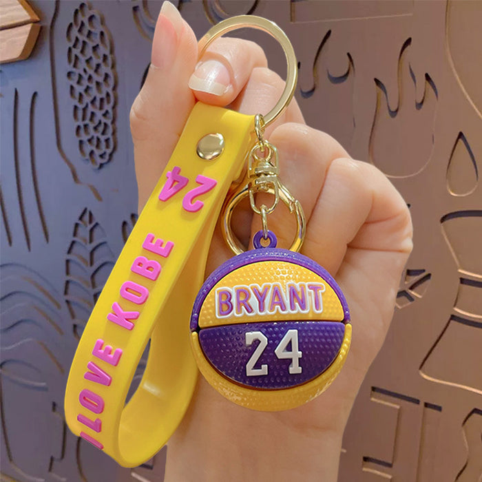 Wholesale Cartoon key chain star basketball pendant bag pendant car key chain gift