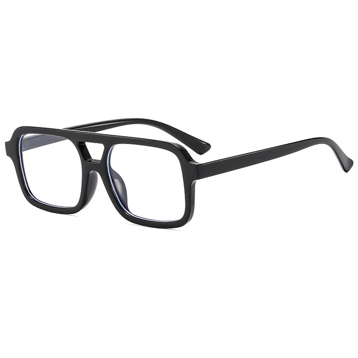 Wholesale Double-Beam Square Frame Leopard Print Sunglasses