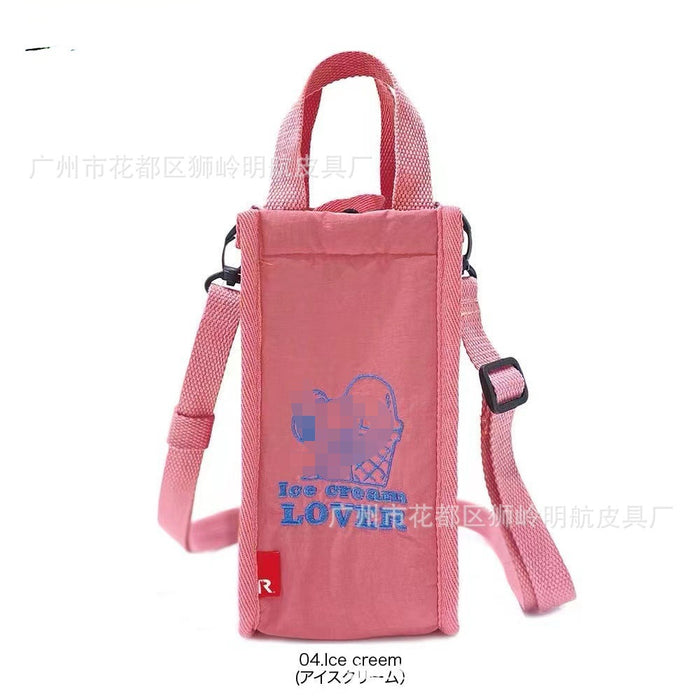 Wholesale New Dog Handbag Cute Cartoon Water Cup Bag Diagonal Cross Handbag Embroidered Portable Cup Cover Bag