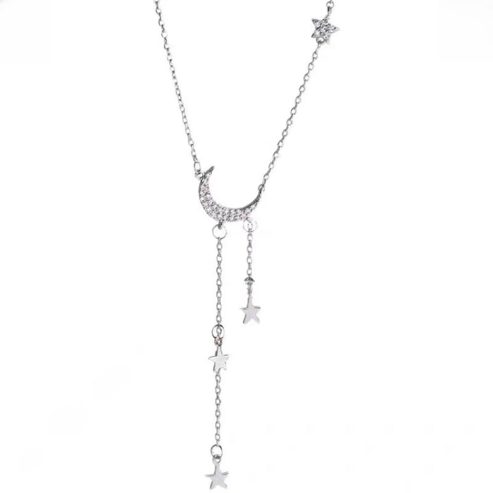 Wholesale Titanium steel necklace, tassel, collarbone chain, jewelry, temperament, and trendy accessories