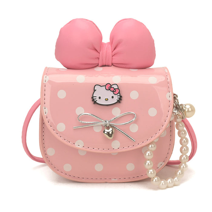 Wholesale Trendy Polka Dot Butterfly Bow Kids Crossbody Bag