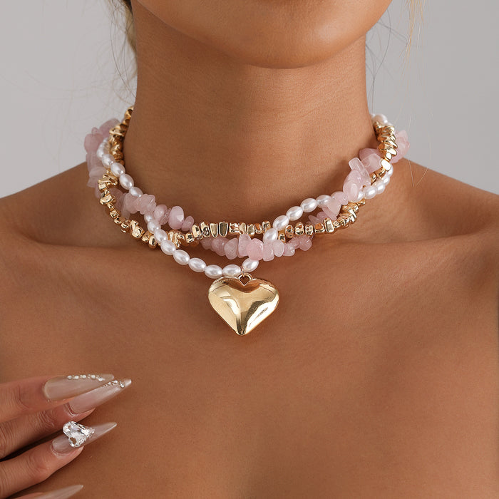 Wholesale Berry Powder Natural Stone Baroque Pearl Collarbone