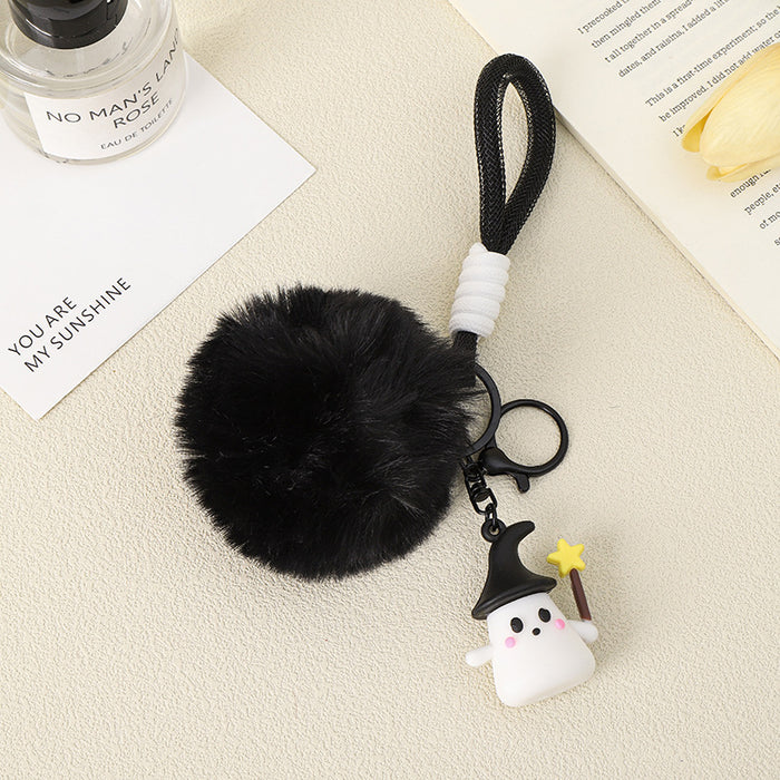 Wholesale  Plush Monster Pumpkin Ghost Keychain Flexible Rubber Pendant