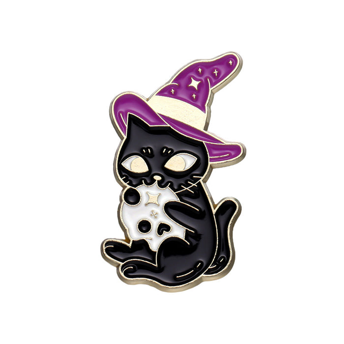 Wholesale Zinc Alloy Purple Romantic Brooch Set Dreamy Design Fashion Accessory