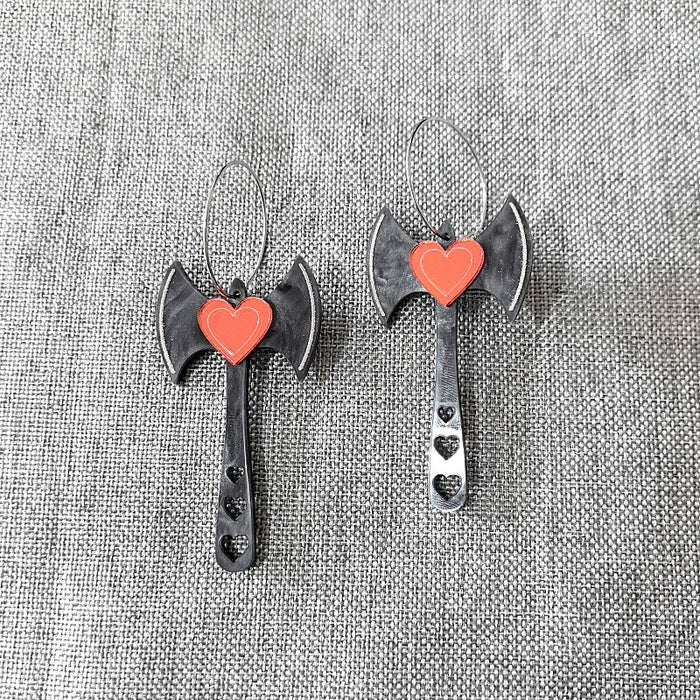 Wholesale  funny love axe earrings earrings female accessories
