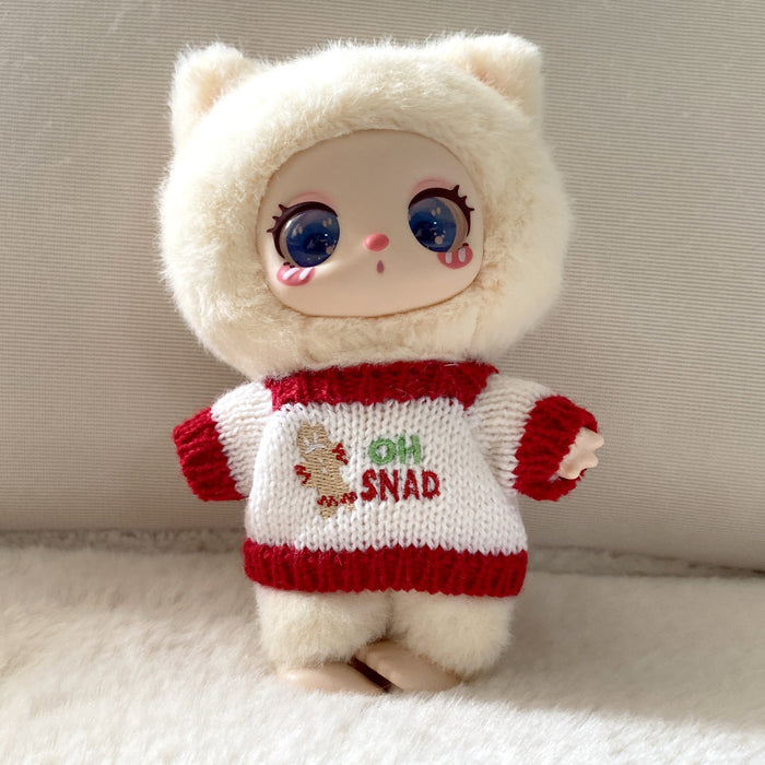 Wholesale pendant baby three-year-old little rabbit wearing a Christmas sweater Christmas doll coat