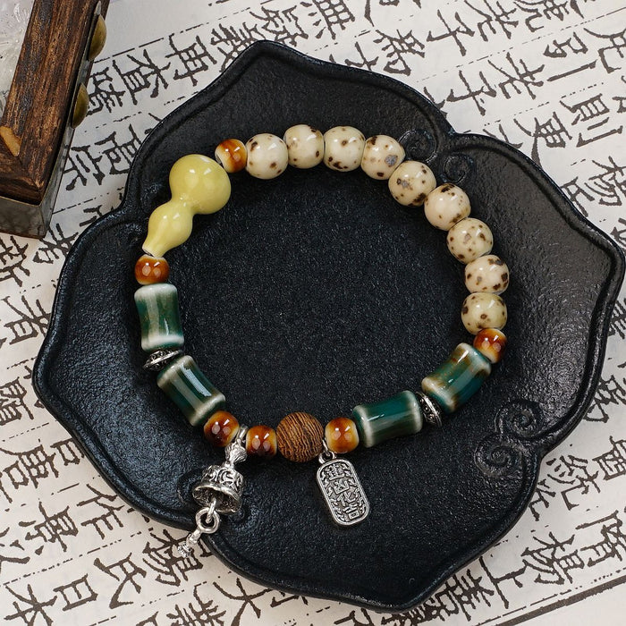 Wholesale Ceramic bracelet, gourd bead bracelet, niche and high-end, non fading hand rope