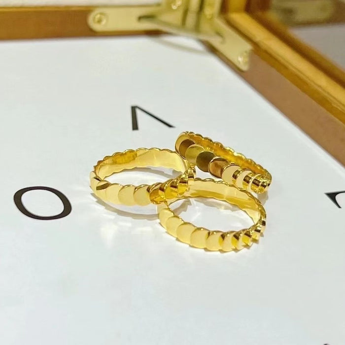 Wholesale 2pcs Fish Scale All-match Round Ring