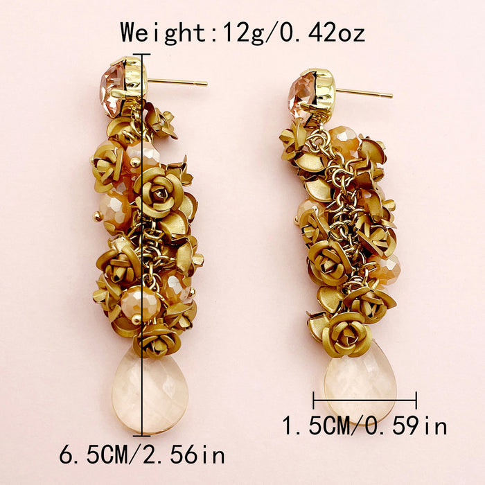 Wholesale Long Vintage Tassel Flower Earrings JDC-ES-Jinyue002