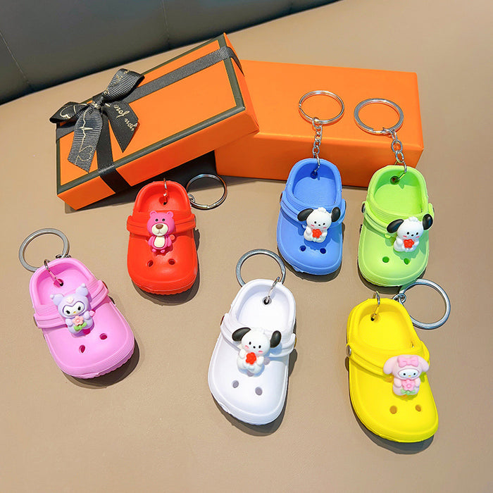 Wholesale Soft Rubber Hole Shoes Keychain JDC-KC-Woan008