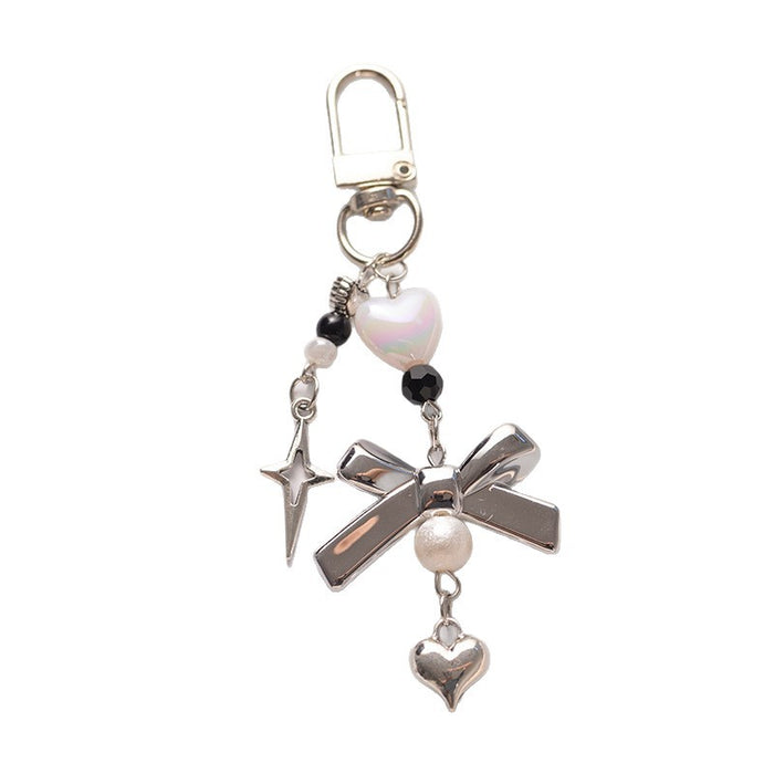 Wholesale Silver Bow Mobile Phone Chain Versatile Bag Pendant Polaroid Key Chain