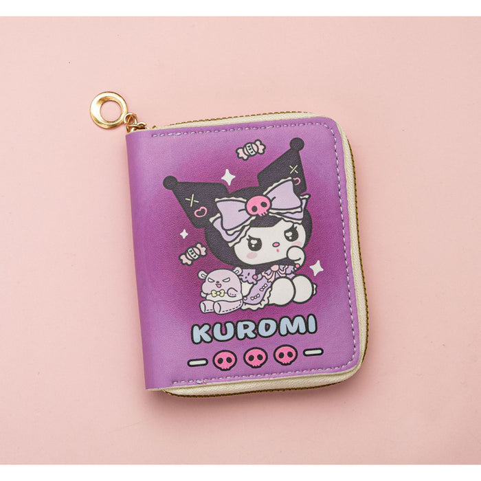 Wholesale Cute PU printed short zippered children' s wallet