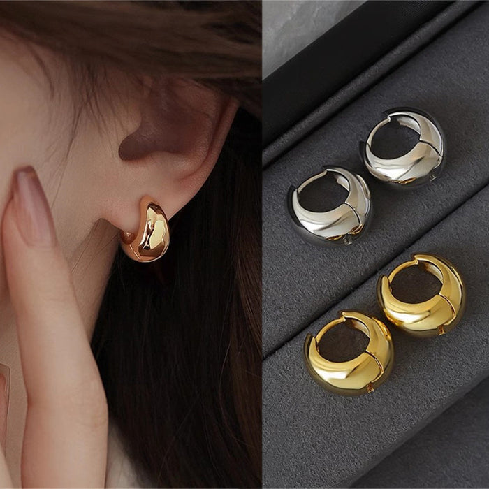 Wholesale Teardrop Hoop Metal Earrings Earrings