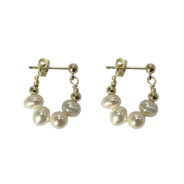 Wholesale Pure silver pearl earrings, niche earrings, light luxury high-end earrings