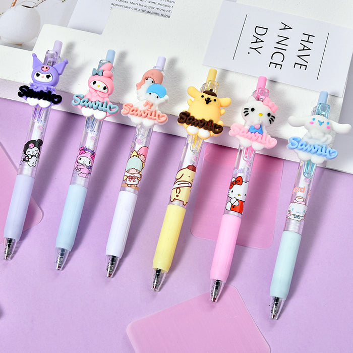 Wholesale full series push gel pen multi-color pen Journal pen carbon water pen black pen ten-color pen