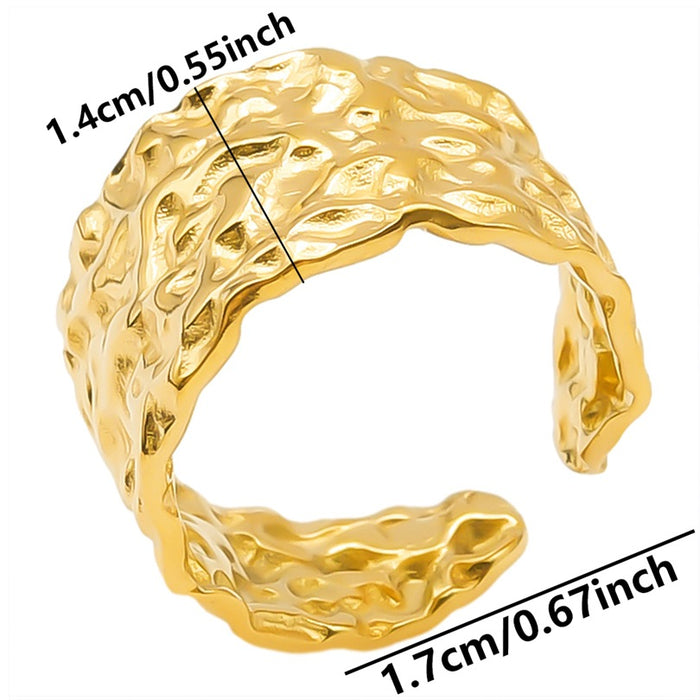 Wholesale Stainless steel titanium steel ring geometric ring for men and women, cool and niche style, simple and adjustable opening