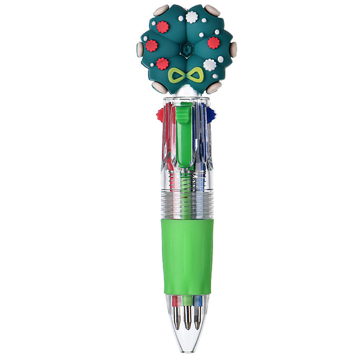 Wholesale Four-color ballpoint pen cute cartoon multi-color pen