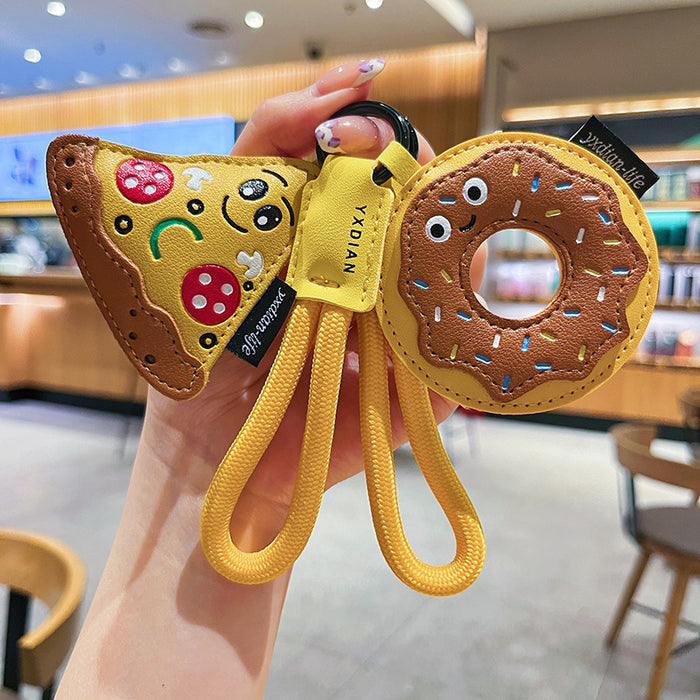 Wholesale Creative Cartoon Leather Food Keychain Pendant Exquisite Bag Accessories