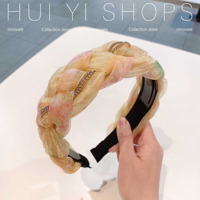 Wholesale Braided Fried Dough Twists Fabric Headband JDC-HD-HuiY023