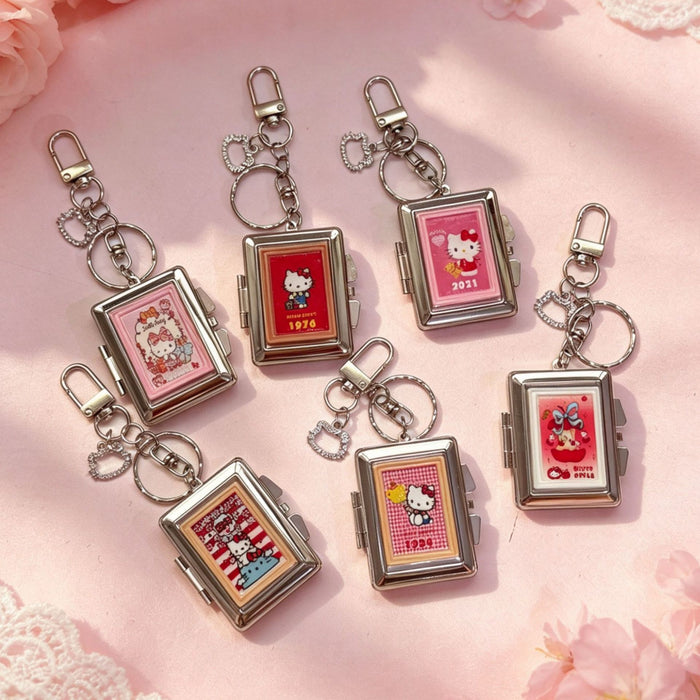 Wholesale Cartoon Cosmetic Mirror Keychain Double-Sided with Chain Zinc Alloy Bag Charm