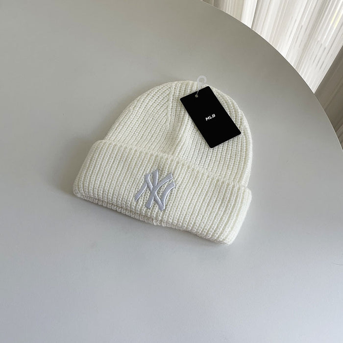 Wholesale autumn and winter cold-proof warm letter embroidered knitted hat ear protection hat JDC-HT-MaiM001