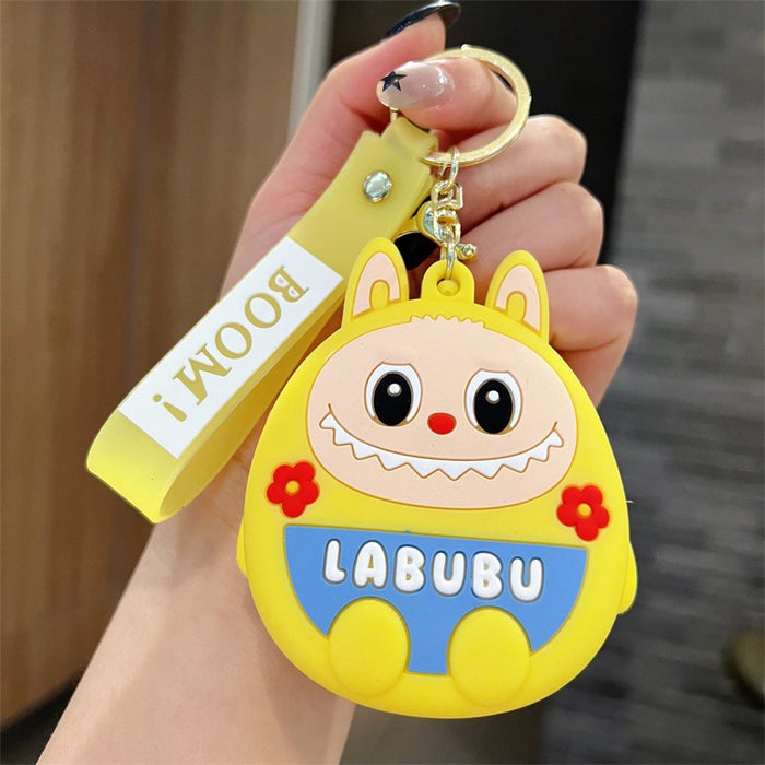 Wholesale Cute cartoon character coin purse silicone keychains