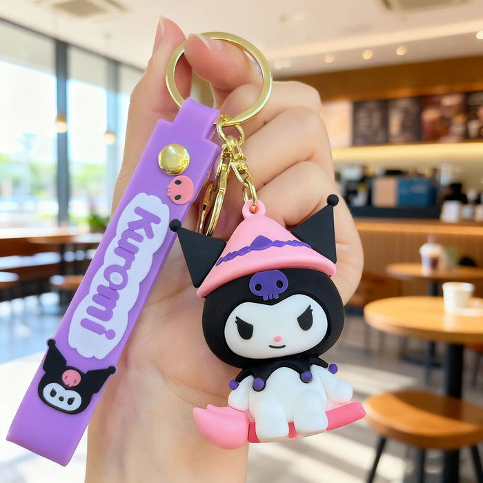 Wholesale Silicone cute cartoon keychains for couples