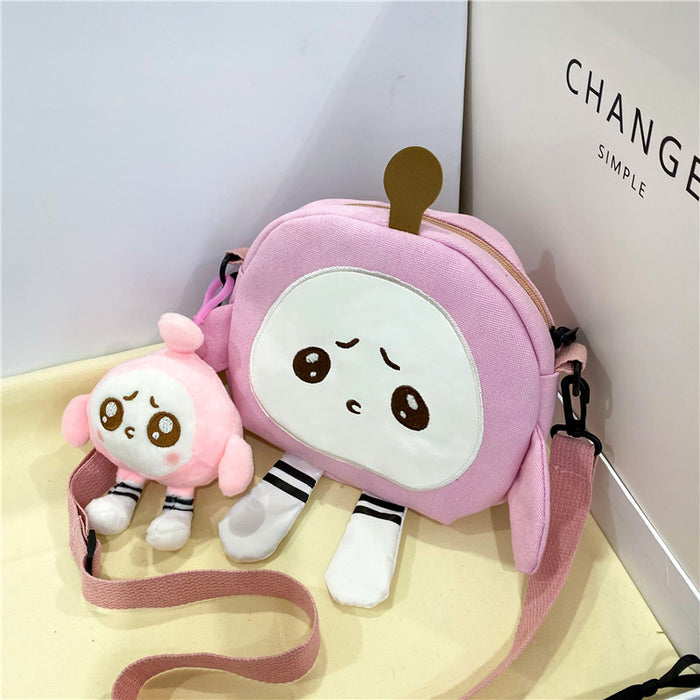 Wholesale Cartoon Egg Shoulder Bag Cute Plush Coin Wallet  Girl Shoulder Bag