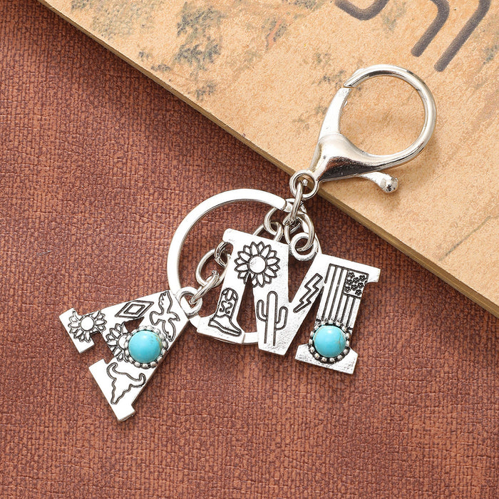 Wholesale Alloy Letter Keychain JDC-KC-YiTian008