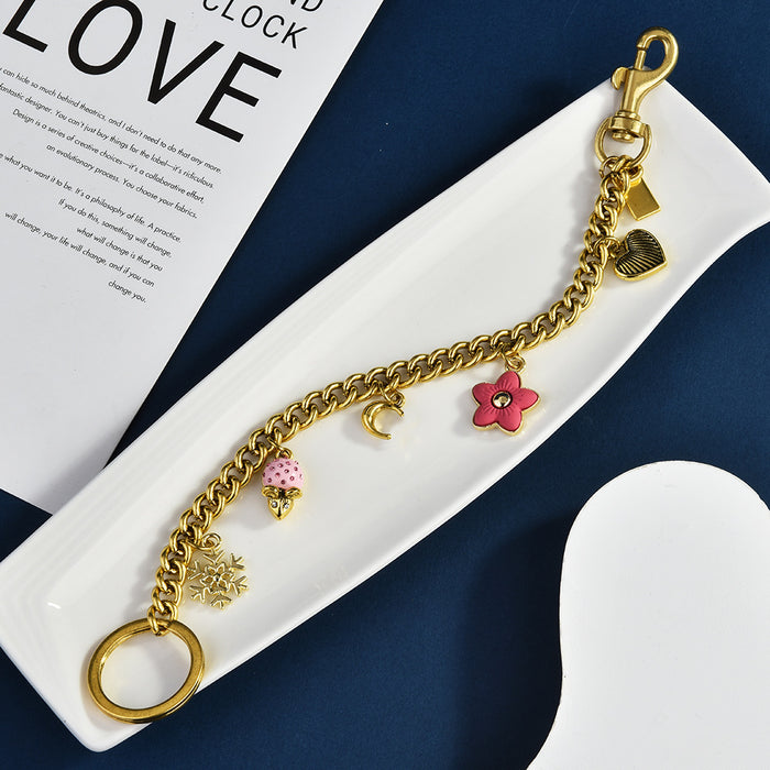 Wholesale Trendy Butterfly Bag Pendant Chain Metal Fashion Accessory