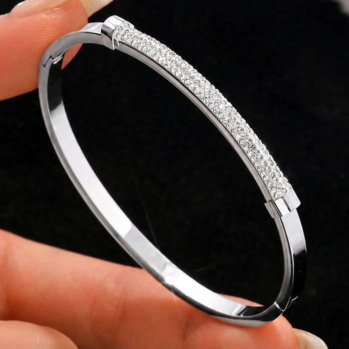 Wholesale Trendy Titanium Steel Full Rhinestone Starry Sky Bracelet Fashion Jewelry Accessory