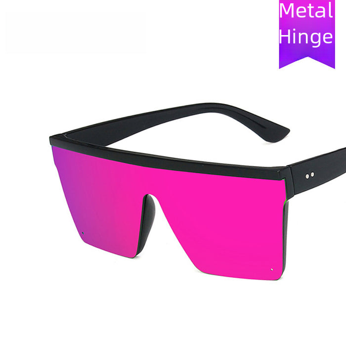 Wholesale Trendy large frame one-piece sunglasses, retro sunglasses
