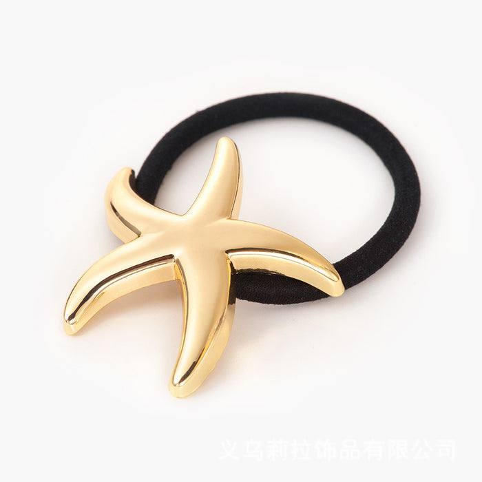 Wholesale Summer starfish shape ponytail hair band minimalist round high quality hair band
