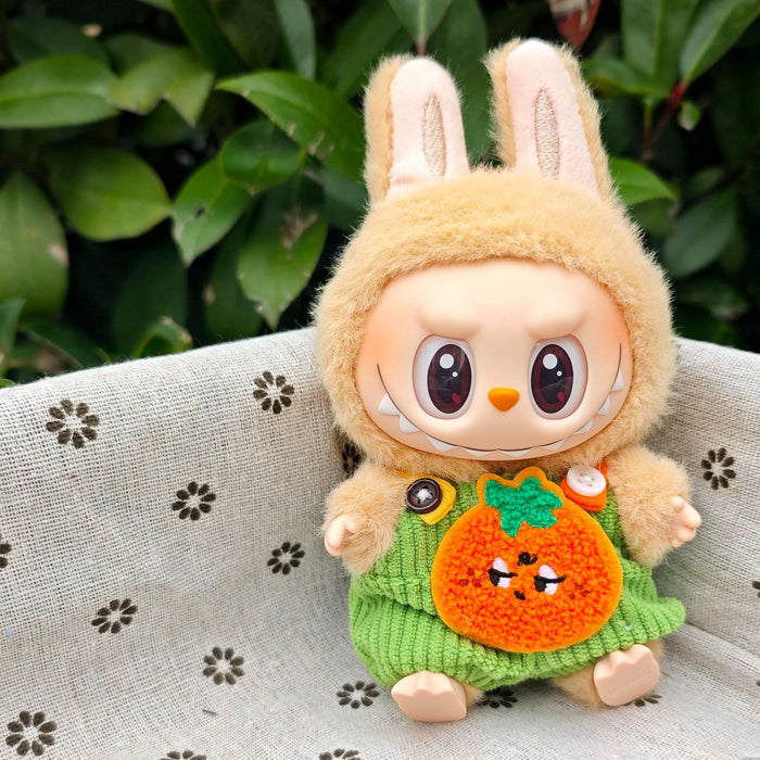Wholesale Plush Doll Pendant Orange Overalls Little Yellow Hat Best-Selling Cartoon Doll Clothes Internet Celebrity Versatile Clothes