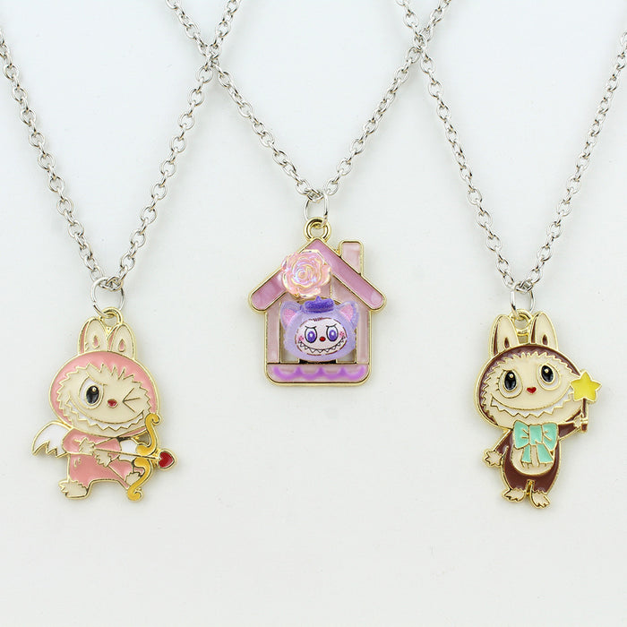 Wholesale Cartoon Jewelry Alloy Dripping Oil  Necklace