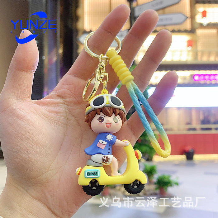 Wholesale Cute Cartoon Riding a Little Donkey Keychain JDC-KC-YunZ004