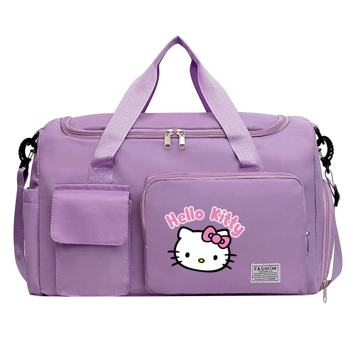 Wholesale  Cartoon Printed Fitness Bag with Shoe Storage Large Capacity Duffel Bag