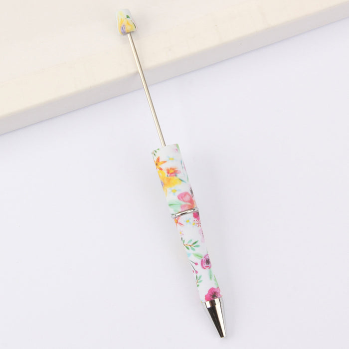 Wholesale DIY Beadable Pens  Cow Leopard Print  DIY for Beaded Plastic Pen JDC-PN-JinBN001