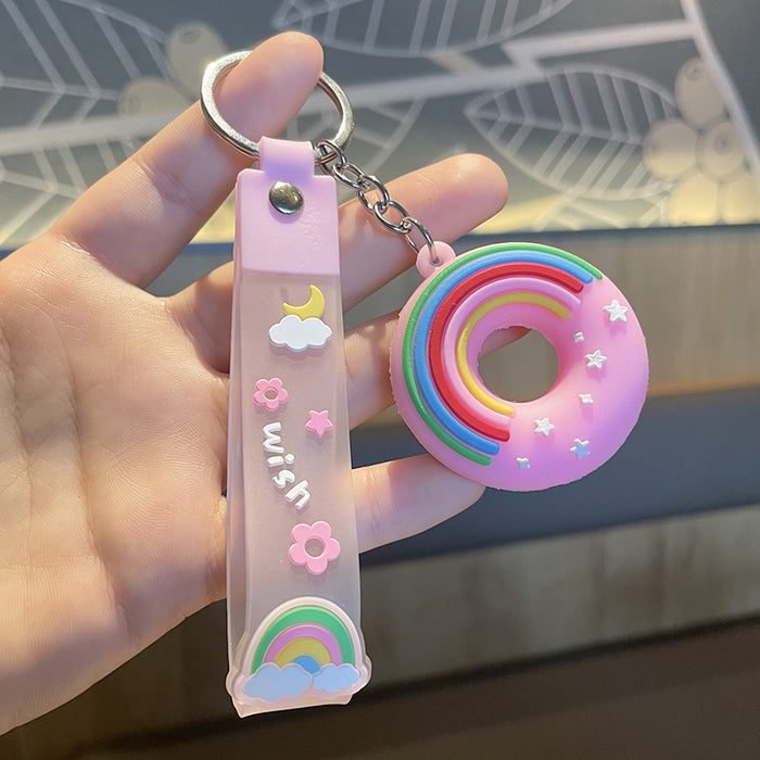 Wholesale PVC Cartoon Donut Keychain JDC-KC-ShiM007