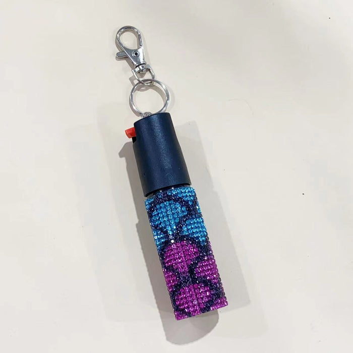 Wholesale Plastic Diamond Inlaid Portable Press Type Keychain JDC-KC-ZY013