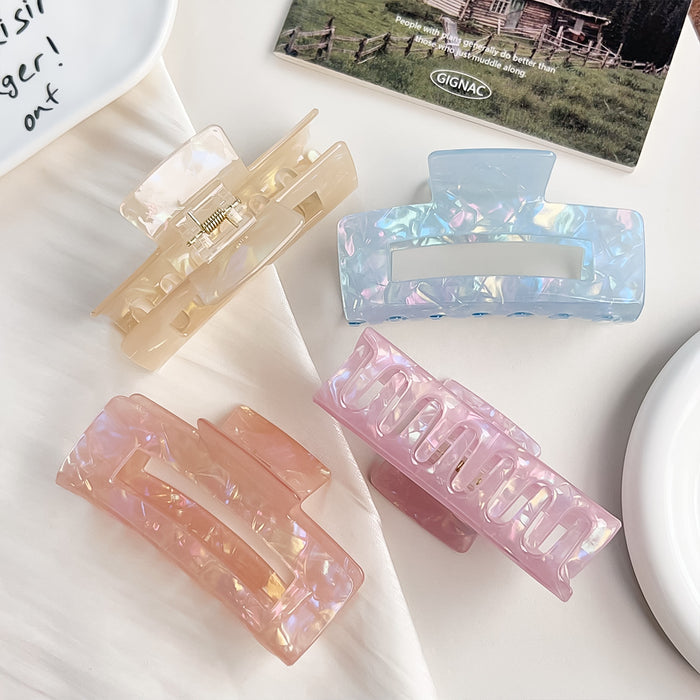 Wholesale Holographic Mermaid Hair Claw Clip Large PVC Women' s Hair Styling Accessory