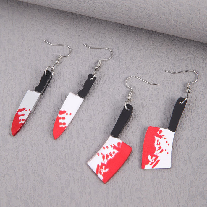 Wholesale European and American  saw and axe earrings