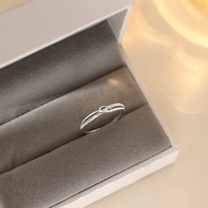 Wholesale Pure silver ring, light luxury niche design, fashionable ring