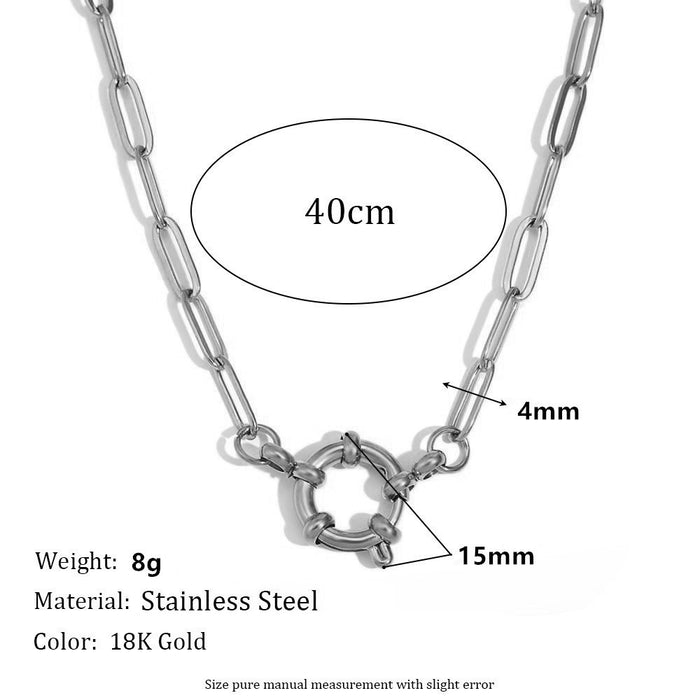 Wholesale Stainless Steel Pendant Necklace — NK Chain with Spring Claspv