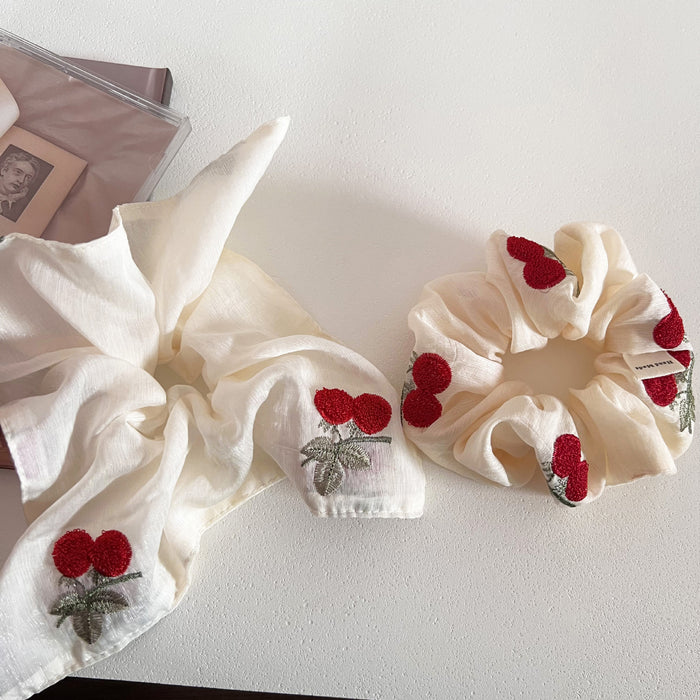 Wholesale New Embroidered Lace Square Scarf Hair Hoop Head Rope Ball Head Hair Accessories