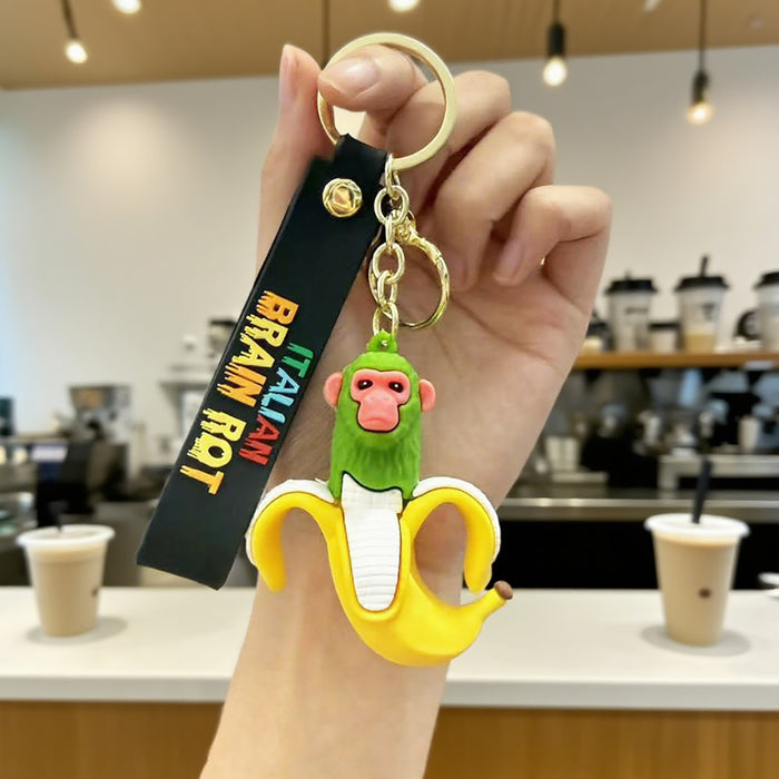 Wholesale 3D Abstract Shark Keychain Prank Bag Packaging Pendant