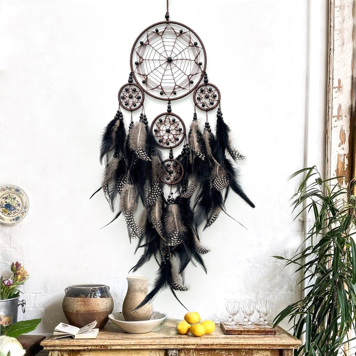 Wholesale Boutique Handmade Dreamcatcher Wall Hanging Feather Tribal Home Decor Gift MOQ≥2