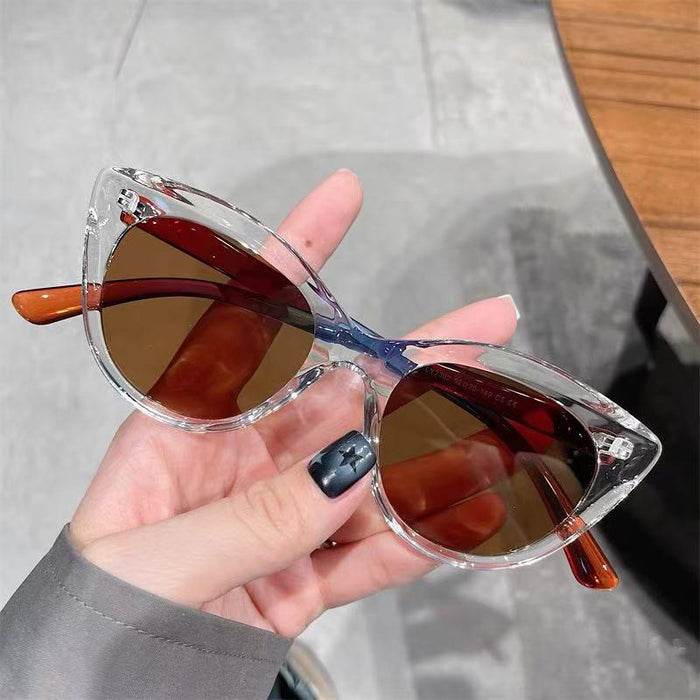 Wholesale Cat's Eye Polarized Sunglasses Personalized Floral Fashion Concave Sunglasses Can Be Paired with Myopia
