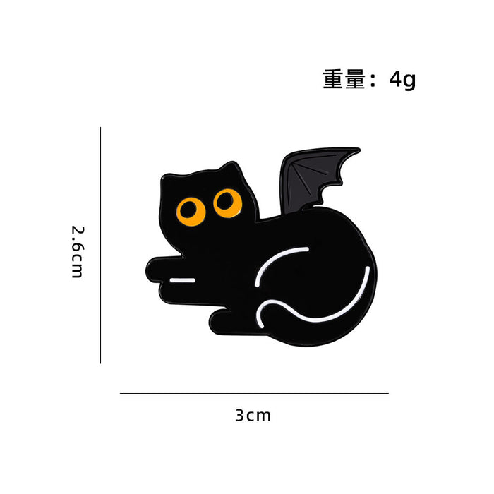 Wholesale Cute Black Cat Series Animal Brooches