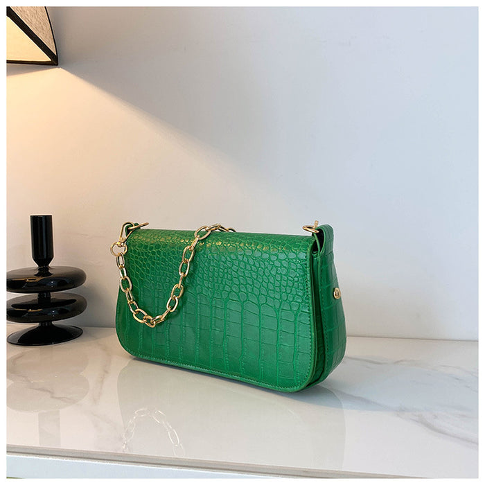 Wholesale Crocodile Pattern Chain Shoulder Underarm Small Bag Women JDC-SD-HT005